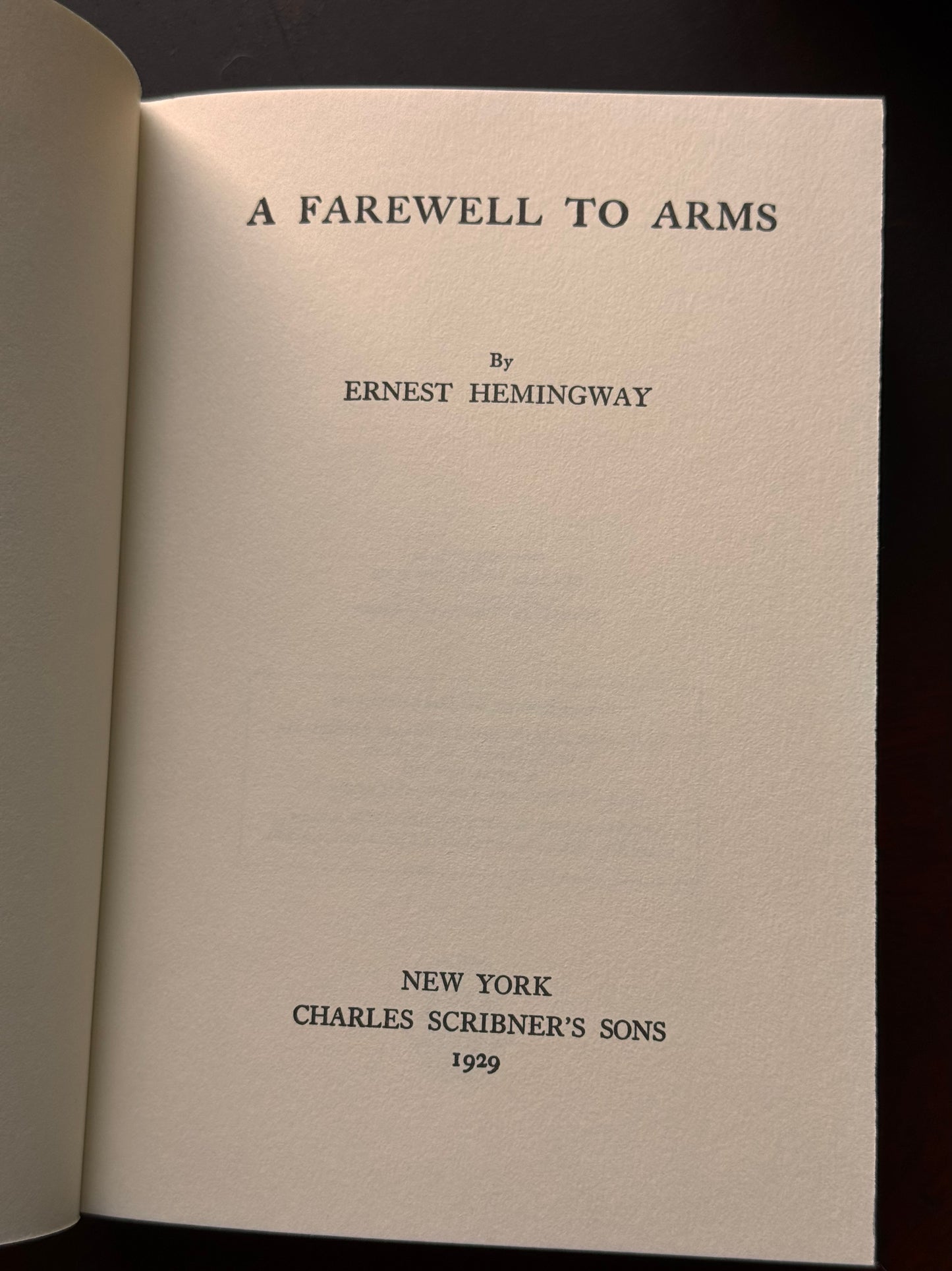A Farewell to Arms by Ernest Hemingway