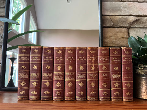 The Works of William Shakespeare  Complete in 10 Volumes Circa 1880