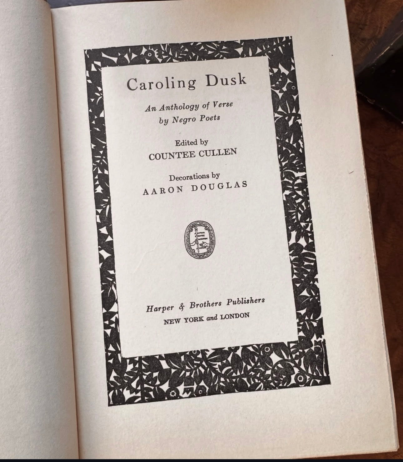 Caroling Dusk
edited by Countee Cullen