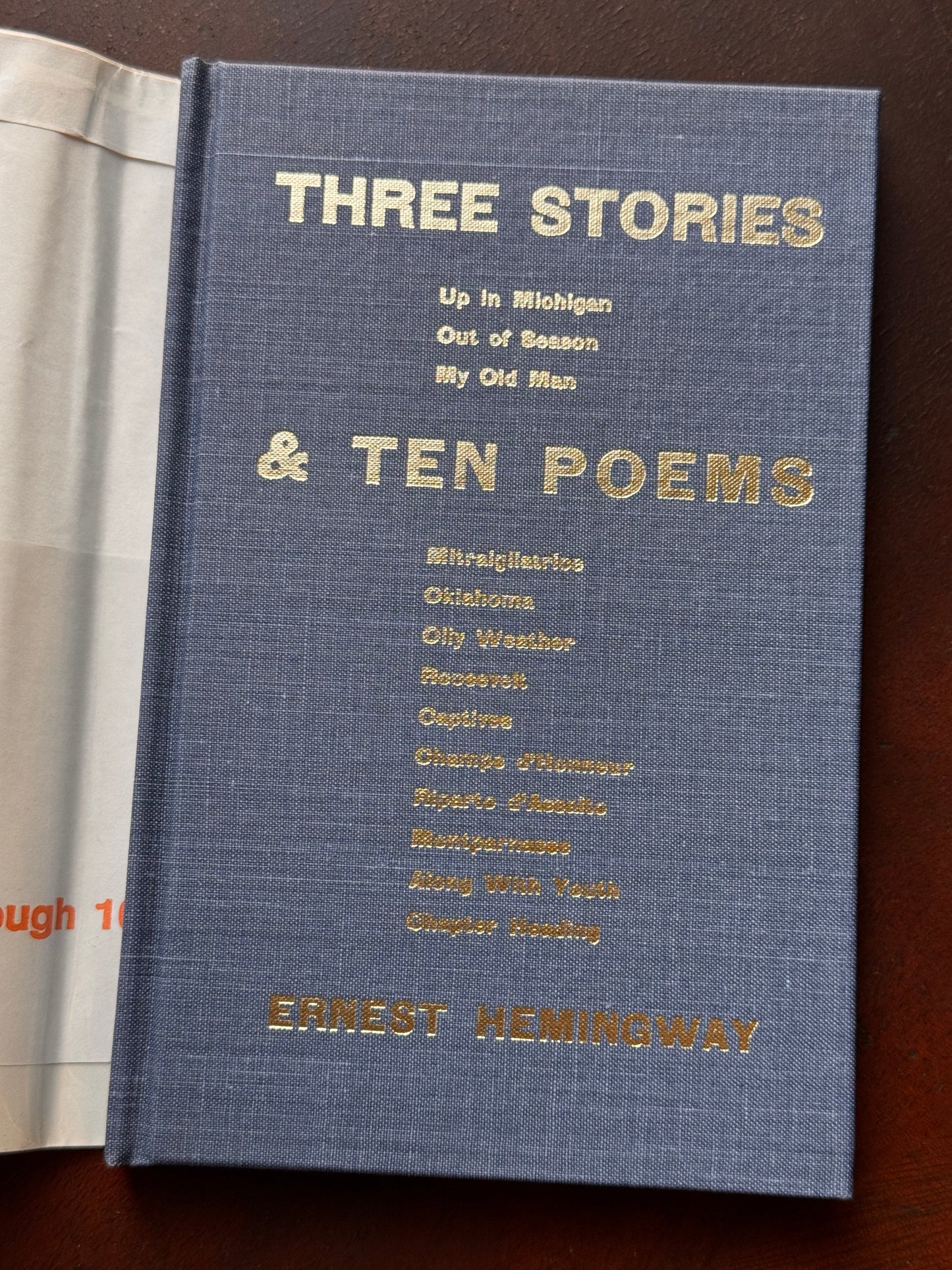 Three Stories & Ten Poems

by Ernest Hemingway