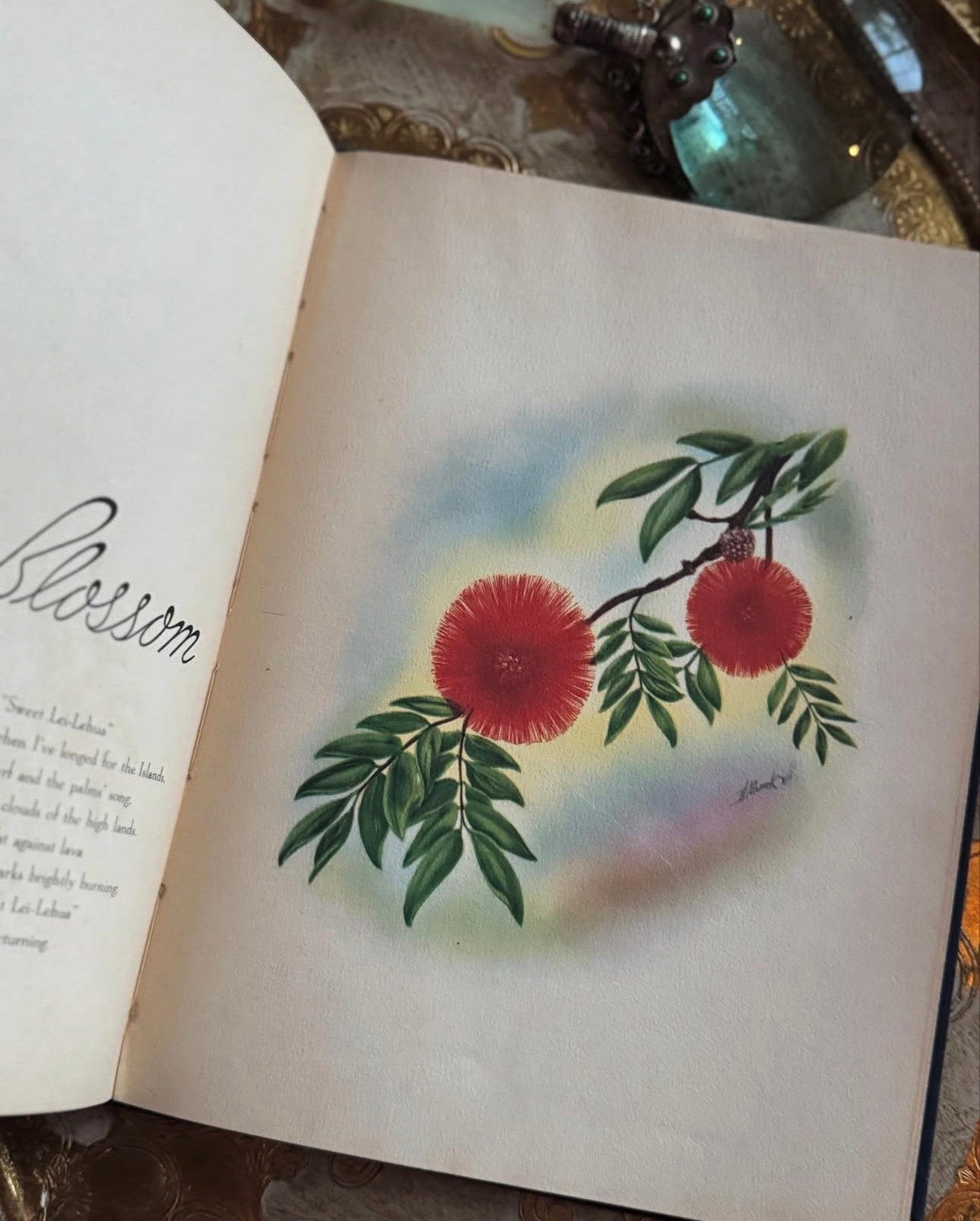In an Old Hawaiian Garden (signed)
