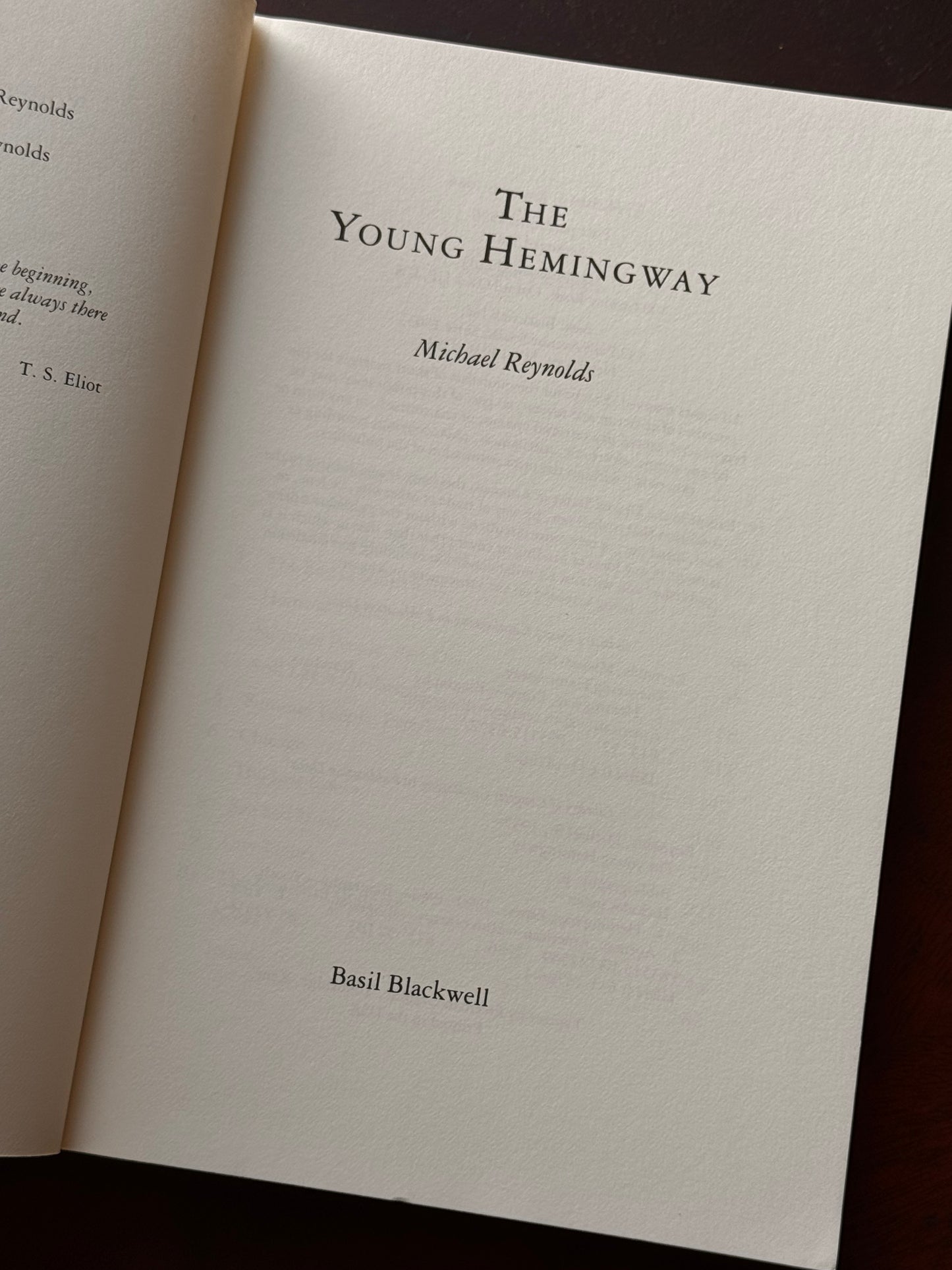 The Young Hemingway