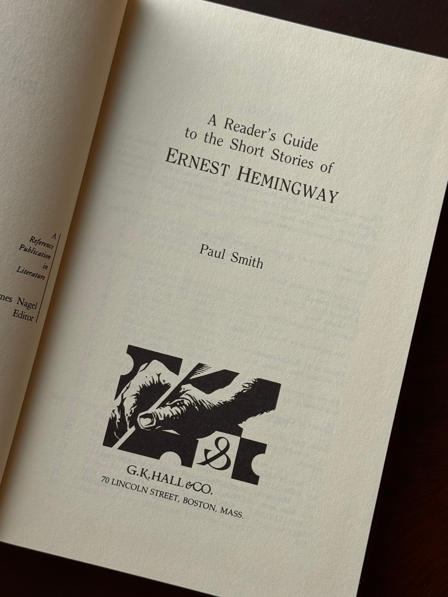Reader’s Guide to the Short Stories of Ernest Hemingway